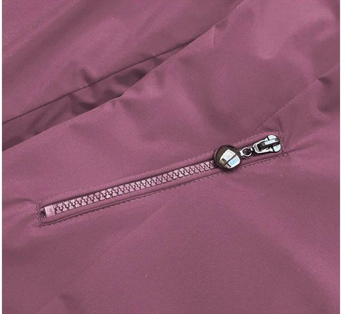 Obojstranná fialová dámska bunda (6808-259)