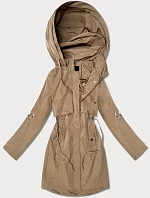 Dámska klasická bunda Goodlookin s podšívkou tmavo béžová (B2006-12)