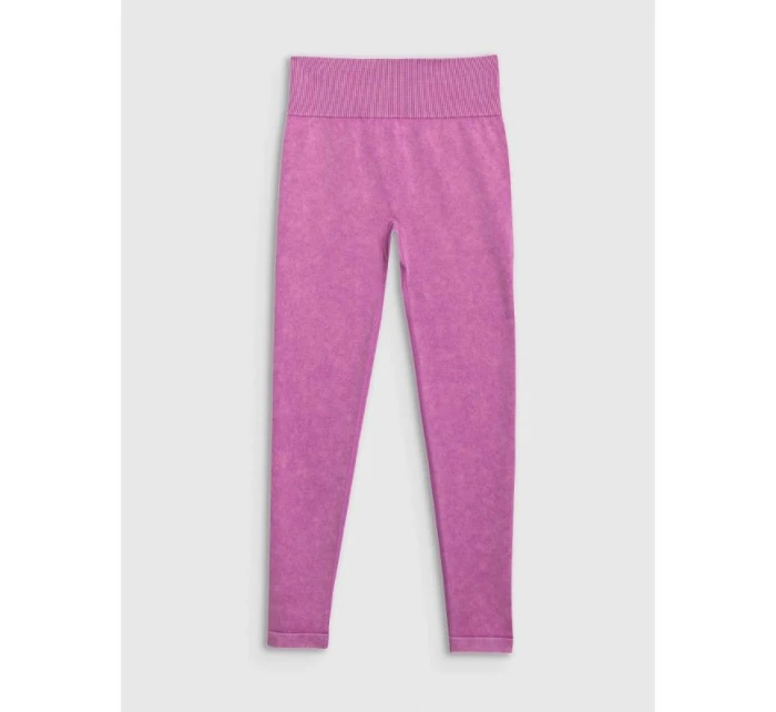 Dámske bezšvové legíny na jogu a pilates 4F 4FWAW25TFTIF407-54A dámske Dámske bezšvové legíny na jogu a pilates 4F 4FWAW25TFTIF407-54A dámske