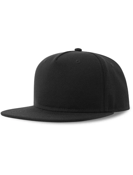 Atlantis Headwear Snap Five-S 5-panelová bejzbalová čiapka 33.0256 čierna Atlantis Headwear Snap Five-S 5-panelová bejzbalová čiapka 33.0256 čierna