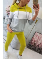 Farebná pruhovaná sada kiwi+biela