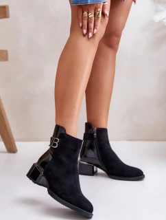 Elegantní Boty Na Podpatku Zateplené model 21671882 Černé - S.Barski