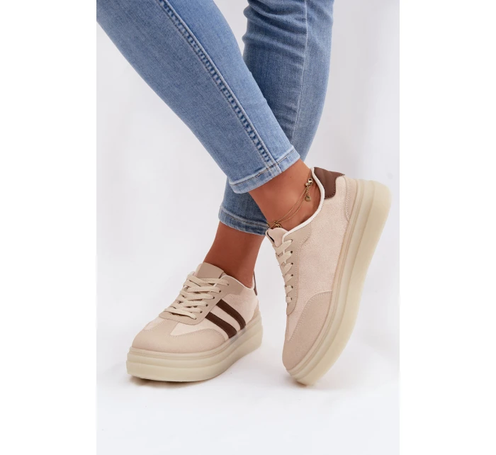 Dámské tenisky na platformě Béžové Galleria