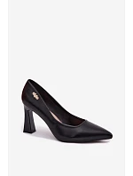 Elegantní Lodičky na Podpatku model 22100000 Černé - VINCEZA