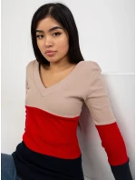 Halenka RV BZ model 17987244 tmavě modrá červená - FPrice Halenka RV BZ model 17987244 tmavě modrá červená - FPrice