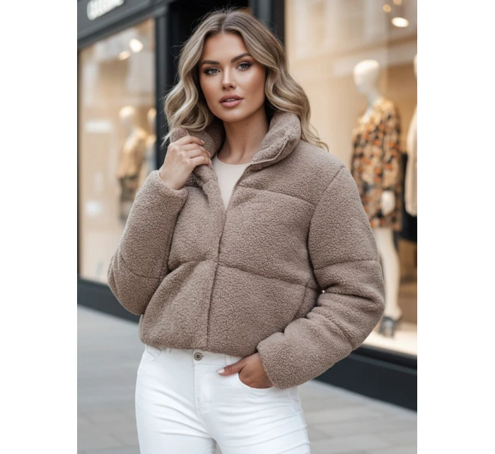 Dámska zimná bunda krátka alpaka CELESTIAL camel FashionStreet TY4482z Dámska zimná bunda krátka alpaka CELESTIAL camel FashionStreet TY4482z