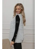 Kožušinová vesta svetlosivá (2114)