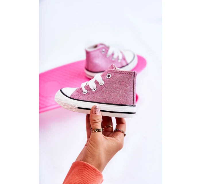 Dětské růžové vysoké tenisky model 21587191 - Boto