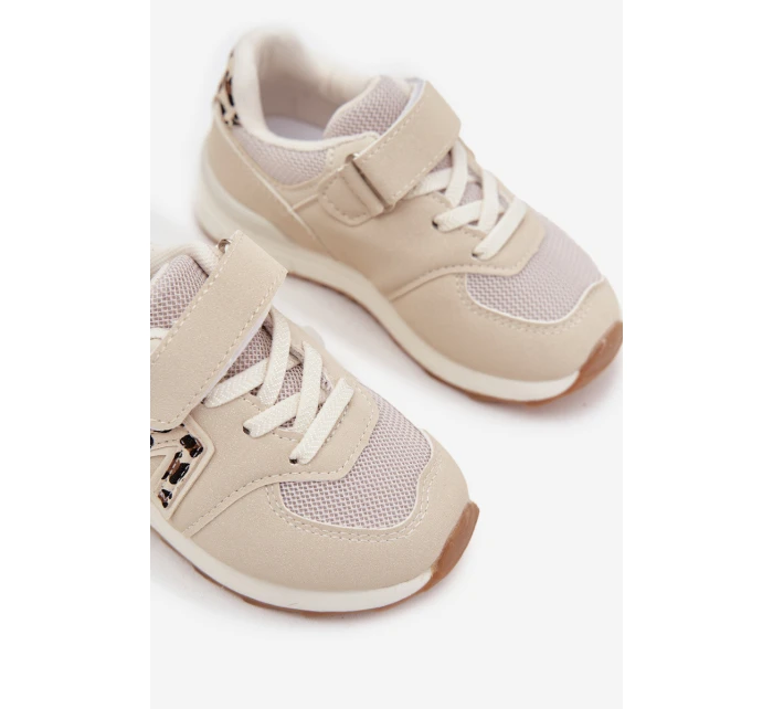 Dětské sportovní tenisky na suchý zip béžové Galisse