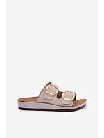 Dámske papuče so zlatými prackami Inblu CP000061 Beige