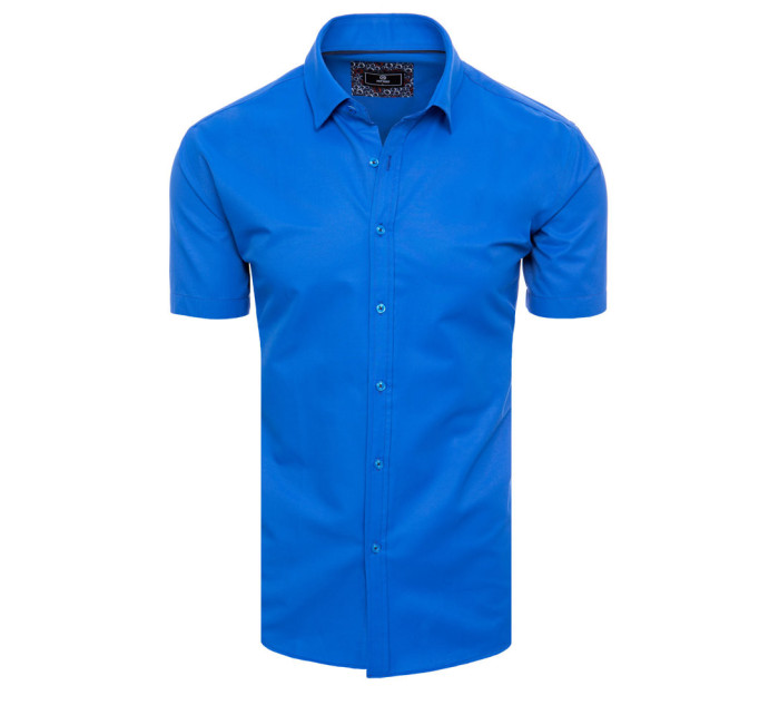 Pánska chrpová modrá košeľa s krátkym rukávom Dstreet KX0990