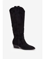 Dámské kovbojky na podpatku – černé model 21848579 - Kesi