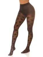 Dámske pančuchy s potlačou kohúta SH6016 čierne - In-Stylefashion