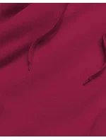 Dlouhá tepláková mikina ve vínové bordó barvě model 17793369 - J.STYLE Dlouhá tepláková mikina ve vínové bordó barvě model 17793369 - J.STYLE