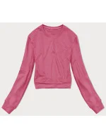 Dámska krátka tenká mikina vo farbe Dirty Pink (8B938-19)