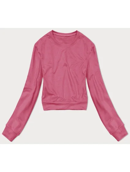 Dámska krátka tenká mikina vo farbe Dirty Pink (8B938-19)
