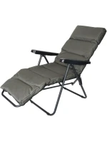 Záhradné kreslo s podnožkou 57x83x106 cm sivo-zelené Záhradné kreslo s podnožkou 57x83x106 cm sivo-zelené