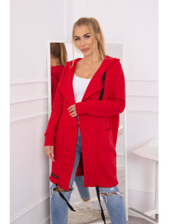 Zateplená bunda s kapucňou červená
