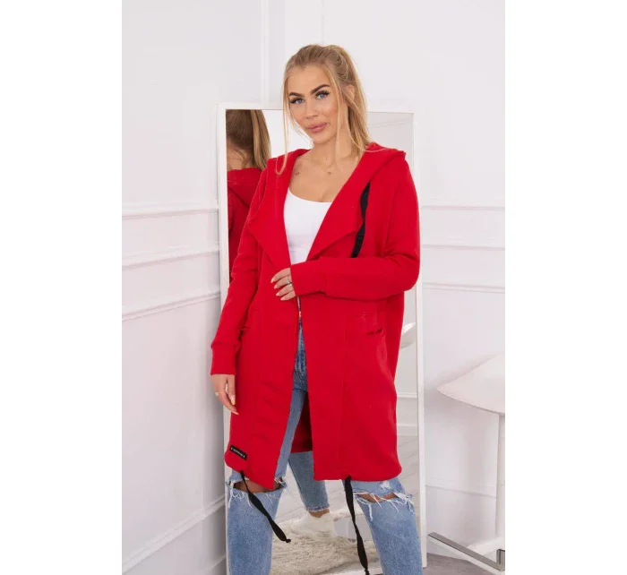 Zateplená bunda s kapucňou červená Zateplená bunda s kapucňou červená