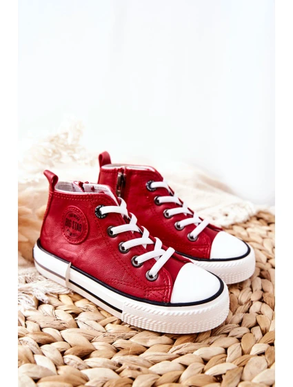 Dětské Tenisky BIG STAR model 21562562 Červené - Big Star Shoes Dětské Tenisky BIG STAR model 21562562 Červené - Big Star Shoes