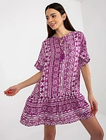 Dámske šaty D73771M30306C fialové - FPrice