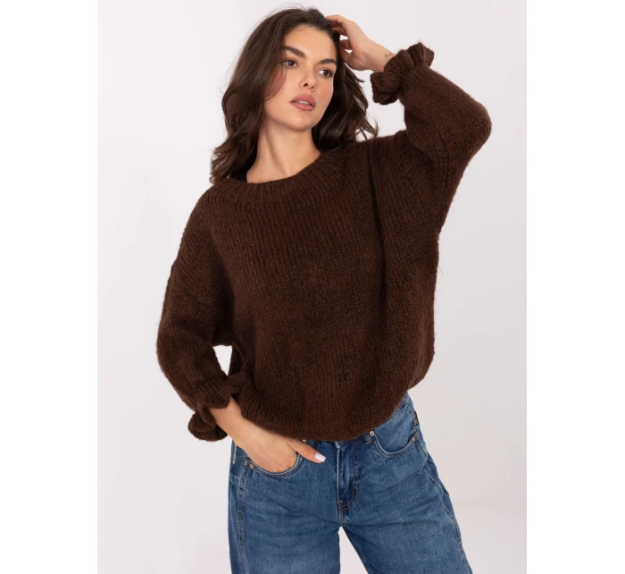 Sweter MI SW model 21365532 ciemny brązowy - FPrice