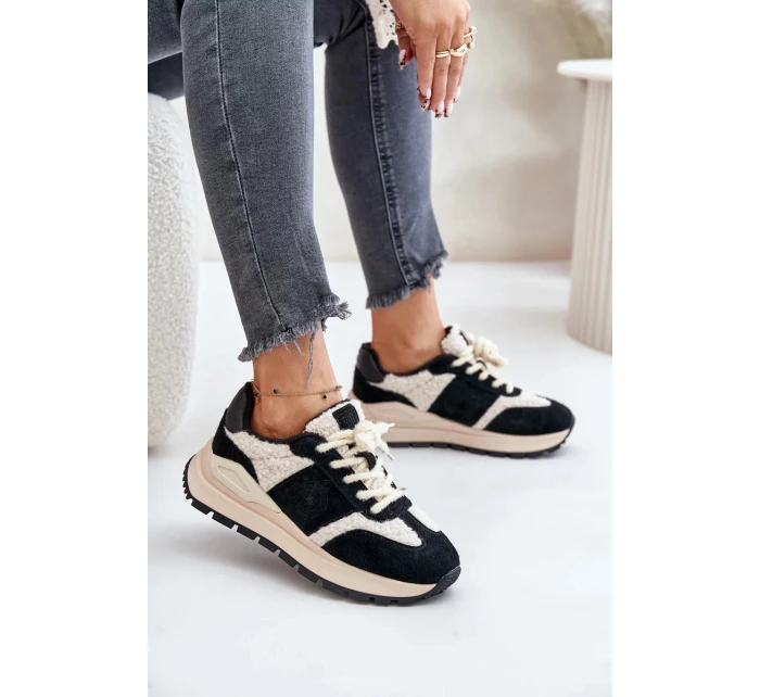 Zateplené dámske kožené tenisky Big Star HI-POLY SYSTEM Black Zateplené dámske kožené tenisky Big Star HI-POLY SYSTEM Black