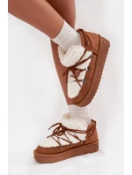 Dámske snežnice s nízkou platformou a kožušinou D.Franklin - ťava Dámske snežnice s nízkou platformou a kožušinou D.Franklin - ťava