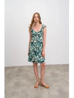 Dámske šaty 16454 Light beige / green - Vamp