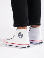 Štýlové biele tenisky pre ženy bez podpätku Štýlové biele tenisky pre ženy bez podpätku