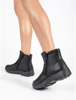 Jedinečné černé kotníčkové boty dámské platforma Jedinečné černé kotníčkové boty dámské platforma