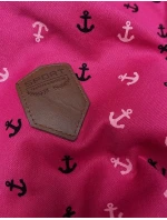 Ružová hrubšia mikina so šikmým zipsom a vzorom kotvy (2308) Ružová hrubšia mikina so šikmým zipsom a vzorom kotvy (2308)