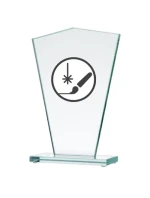 Gravírovaná sklenená trofej + výplň farbou