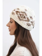 Dámská zimní vlněná čepice s ozdobnými krystalky K399 černá