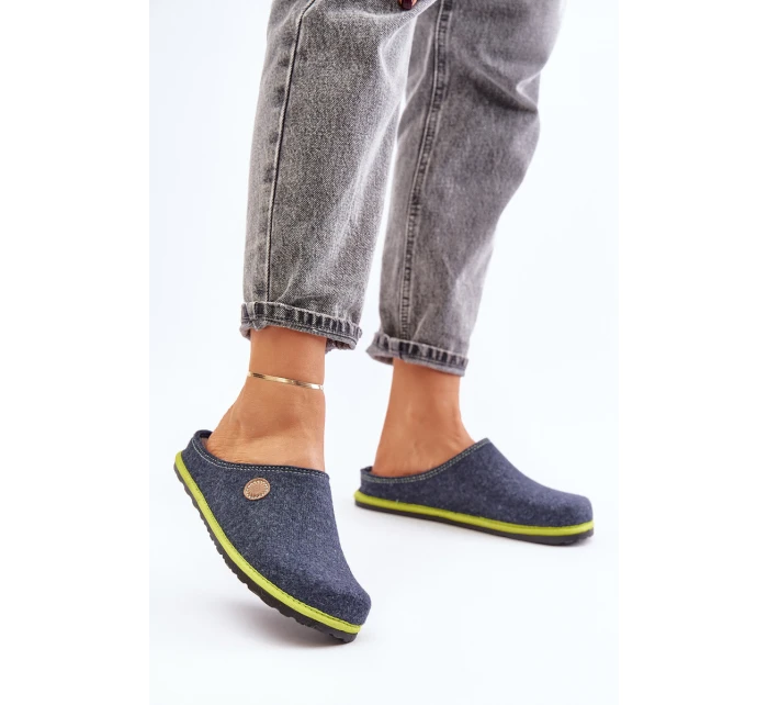 Dámské domácí obuv Pantofle Modré model 21677408 - Inblu