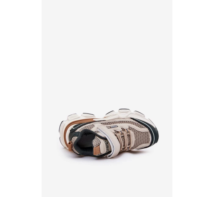 Sneakersy Buty Sportowe Dziecięce Na Rzep Beżowe Ronivelle