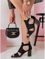 Dámské sandály na jehlovém podpatku black Dstreet model 21984957 - FashionStreet