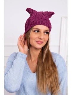Rabbid fleecová čiapka K237 tmavo fialová