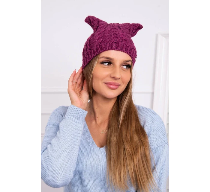 Rabbid fleecová čiapka K237 tmavo fialová