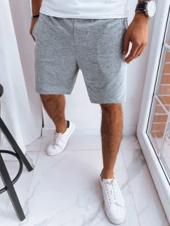 Pánske krátke teplákové šortky svetlo šedé FashionStreet SX2282