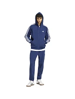 Pánska mikina adidas Essentials 3-Stripes Fleece Full-Zip Hoodie, tmavomodrá KY4144