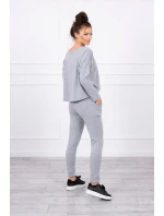 Súprava s oversize šedou blúzkou Súprava s oversize šedou blúzkou