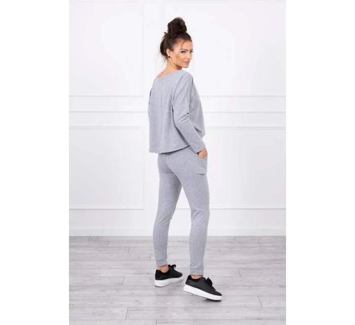 Súprava s oversize šedou blúzkou Súprava s oversize šedou blúzkou