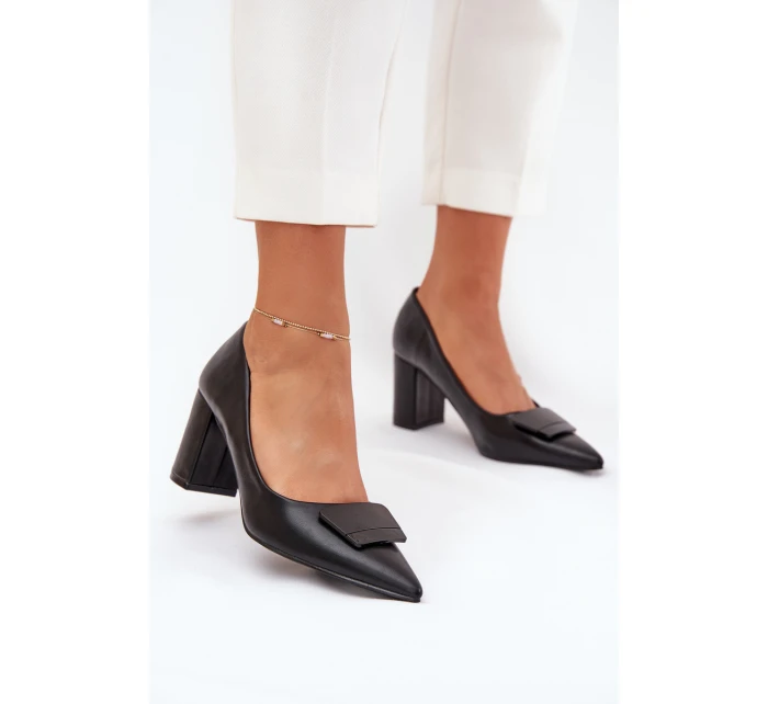 Dámské lodičky na klínku černé model 21908478 - SWEET SHOES