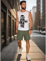 Pánská košile bez rukávů bílá Dstreet model 21988544 - FashionStreet