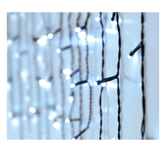 VIANOČNÝ STROMČEK SVETLÁ VONKAJŠIE SVETLO ZÁVES 360 VIEDOL ČASOVAČ STUDENÁ BIELA KÁBEL ZELENÁ