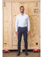 NEOBLU Basile Pánska košeľa s dlhým rukávom z piqué 24.3777 deep black NEOBLU Basile Pánska košeľa s dlhým rukávom z piqué 24.3777 deep black