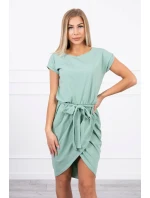 Šaty s obálkou dole tmavo mätové