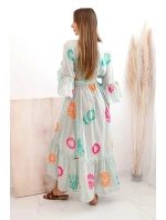 Dámsky boho kabát s mätovou výšivkou Dámsky boho kabát s mätovou výšivkou