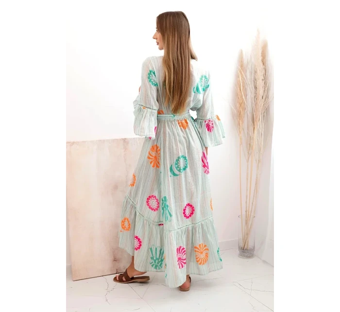 Dámsky boho kabát s mätovou výšivkou Dámsky boho kabát s mätovou výšivkou